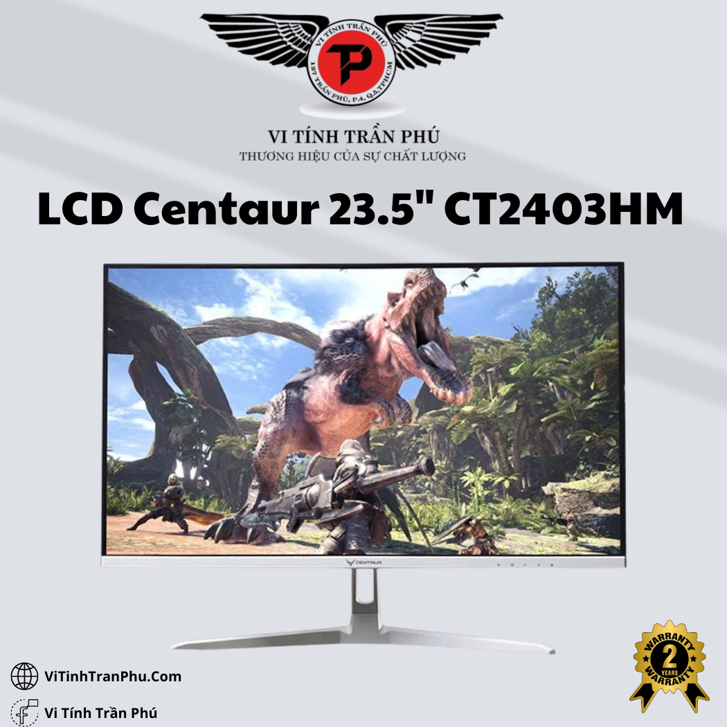 Màn Hình Centaur CT2403HM B 24″  IPS 75Hz - Trắng